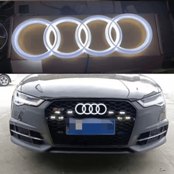 led illuminated audi front grille emblem light