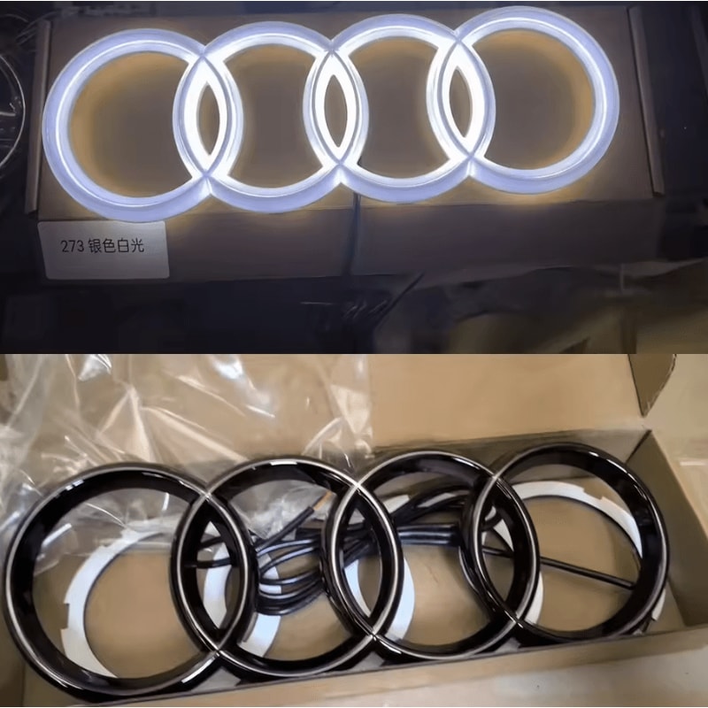 LED Illuminated Audi Front Grille Emblem Light 1