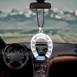lucky horseshoe house car rearview mirror pendant