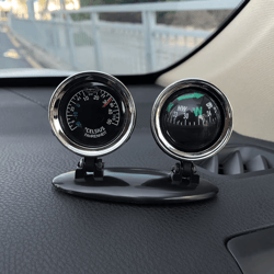 360° car compass thermometer dashboard ornament for suv, truck & rv