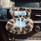 Kawaii Labubu Doll Car Safety Seat Ornament With Aromatherapy Clip 7