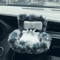 Kawaii Labubu Doll Car Safety Seat Ornament With Aromatherapy Clip 8