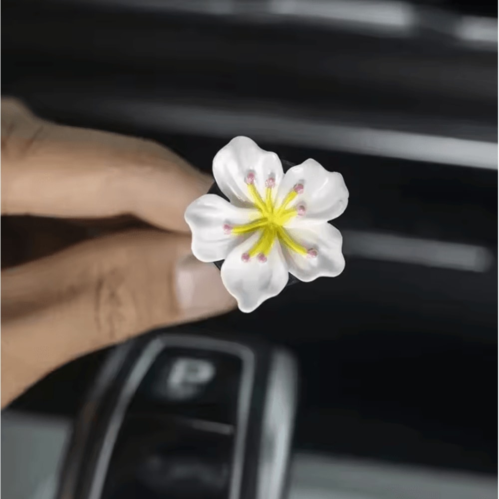 Peach Blossom Flower Car Vent Perfume Clip Set 0