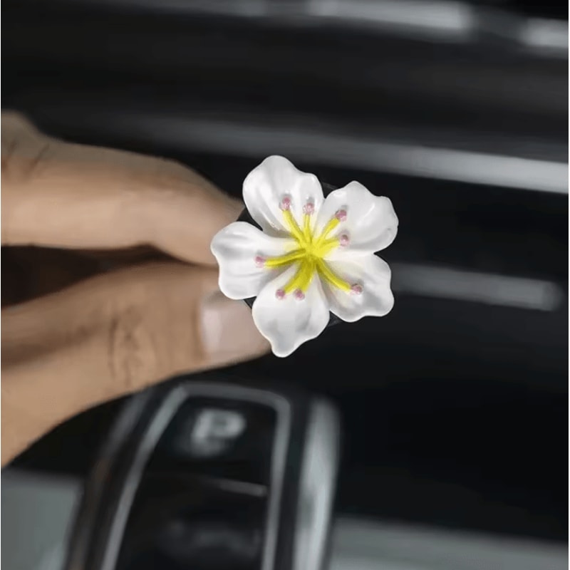 Peach Blossom Flower Car Vent Perfume Clip Set 0