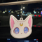 Pink Cute Cat Freesia English Pear Hanging Car Air Freshener 0