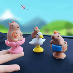 spring bobble capybara dashboard ornament for car interior