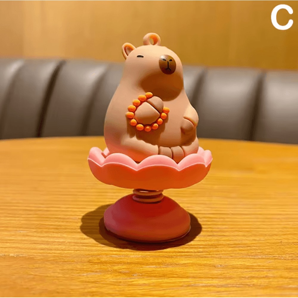 Spring Bobble Capybara Dashboard Ornament For Car Interior 2