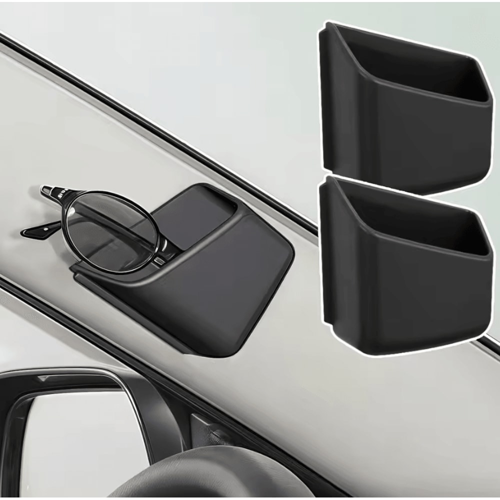 DualCompartment Car Glasses Phone Organizer With AntiSlip Design 0