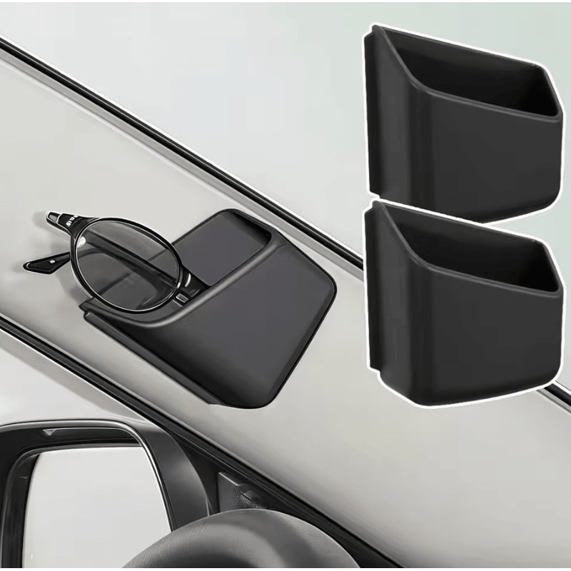 DualCompartment Car Glasses Phone Organizer With AntiSlip Design 0