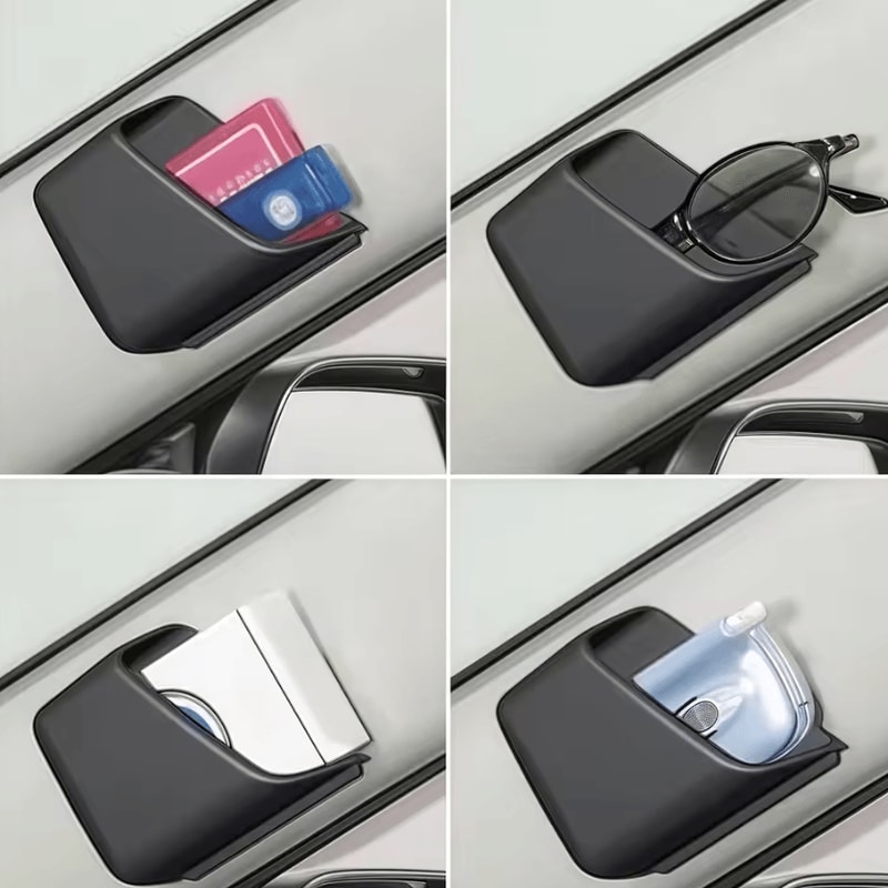 DualCompartment Car Glasses Phone Organizer With AntiSlip Design 1