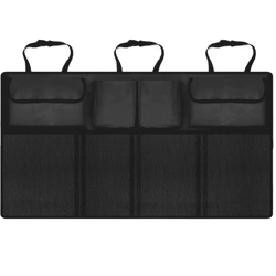 universal oxford cloth car trunk organizer with adjustable backseat storage net