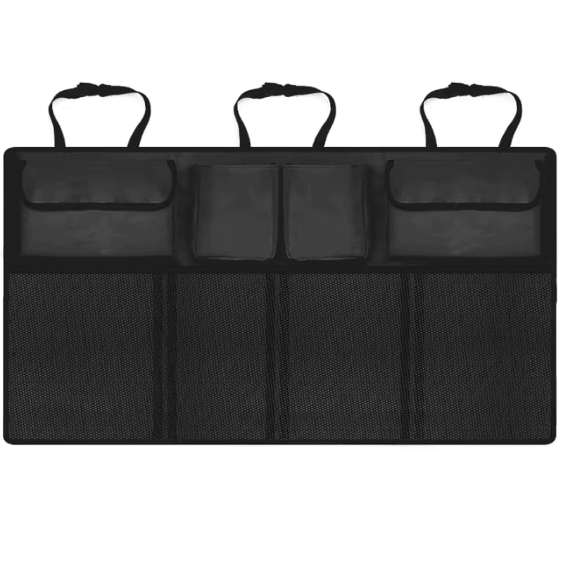 Universal Oxford Cloth Car Trunk Organizer With Adjustable Backseat Storage Net 0