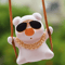 Cute Pink Swing Pig Rearview Mirror Car Pendant 4
