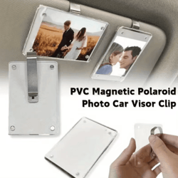 magnetic polaroid car visor photo clip holder