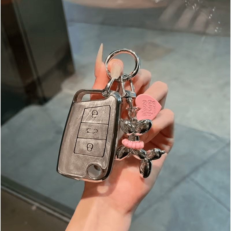 Luxury TPU Car Key Case Cover For VW Golf 7 Tiguan Skoda Models 2
