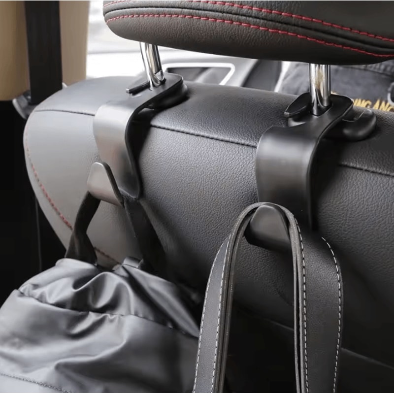 Universal HeavyDuty Car Headrest Hooks For Bags Storage 0