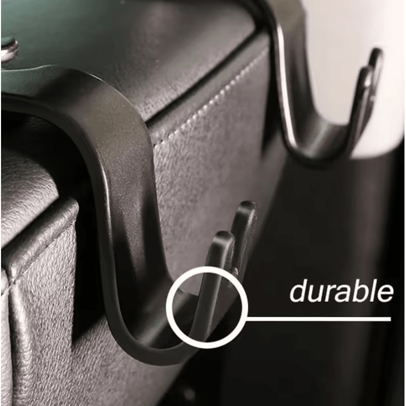 Universal HeavyDuty Car Headrest Hooks For Bags Storage 1