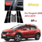 Gloss Black Window Pillar Trim Stickers For Peugeot Citroen Models 1