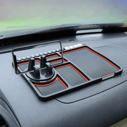 driveease multifunction car dashboard pad with phone holder & parking number display