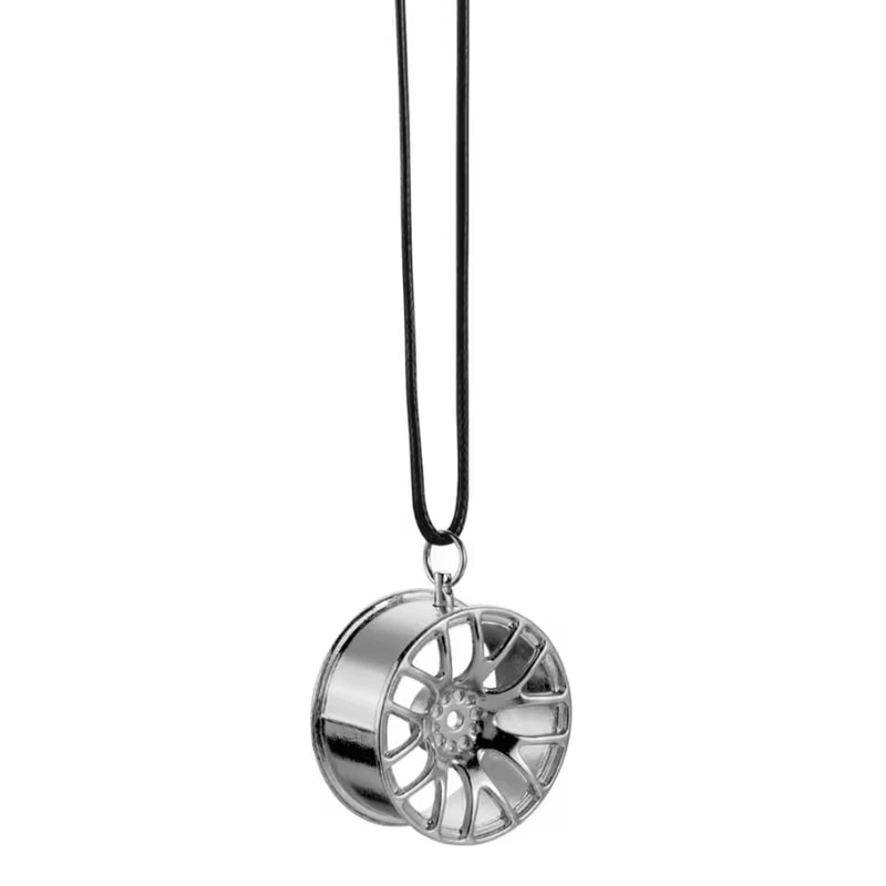 TurboSpin Metal Wheel Hub Car Pendant Rearview Mirror Hanging Ornament 2