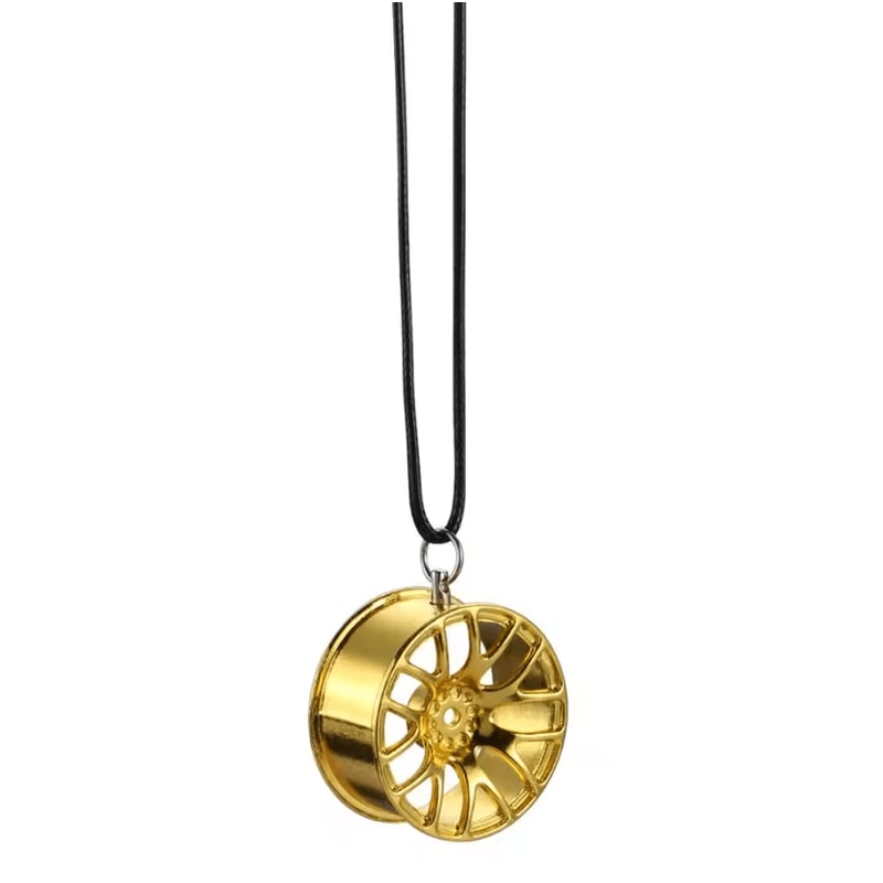 TurboSpin Metal Wheel Hub Car Pendant Rearview Mirror Hanging Ornament 5