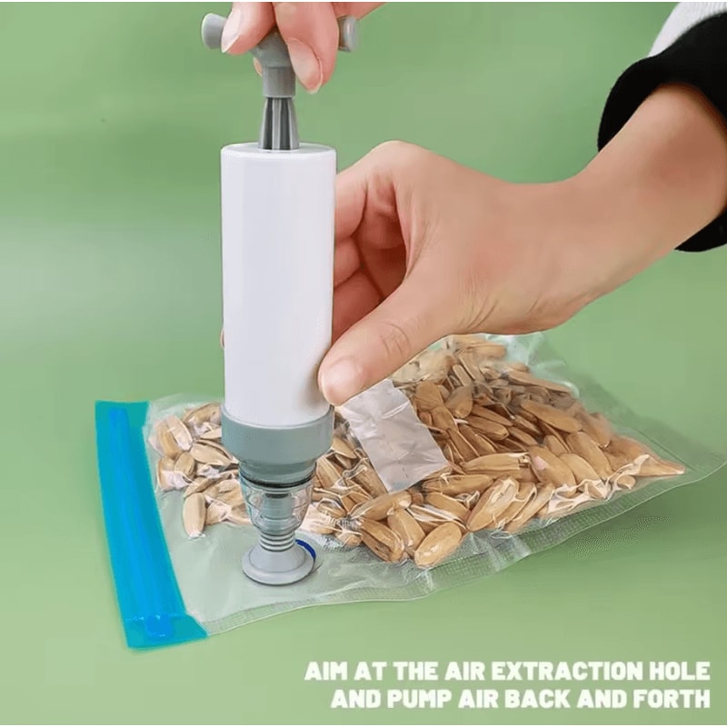 FreshLock Reusable Vacuum Sealer Bags With Hand Pump Airtight Food Storage Bags For Meat Vegetable 0