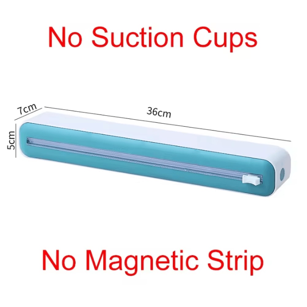 SnapCut Magnetic Plastic Wrap Dispenser With Cutter Refillable Food Film Dispenser For Foil Cling 4
