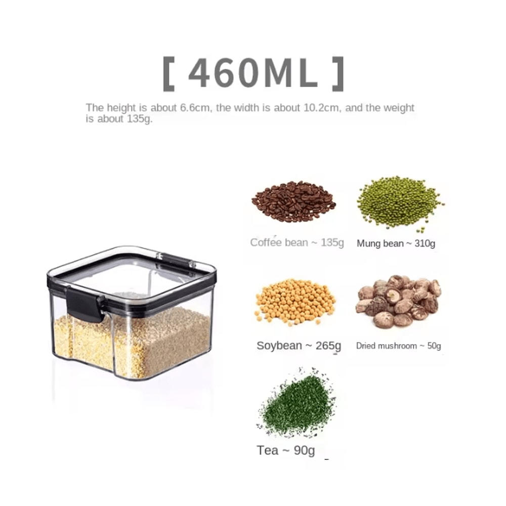 ClearStack Airtight Food Storage Containers 5Piece Stackable Pantry Storage Set For Grains Snacks 1