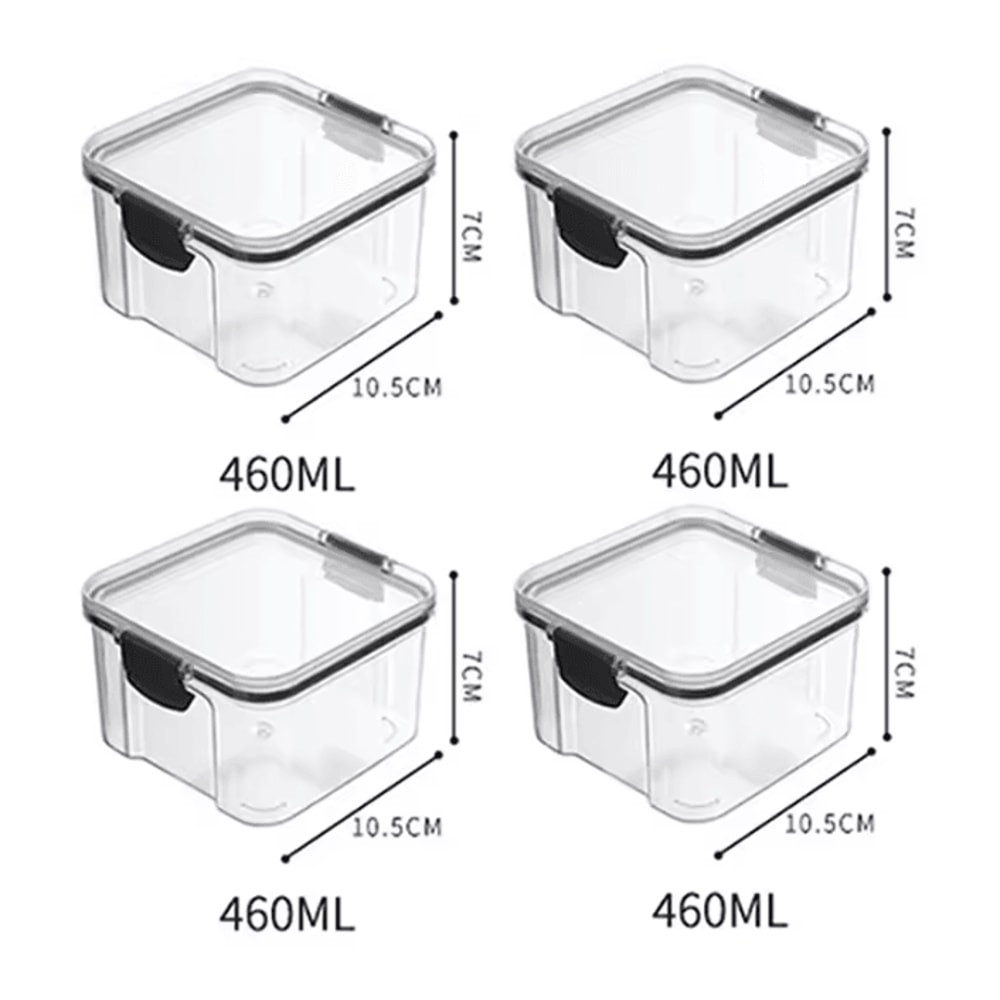 ClearStack Airtight Food Storage Containers 5Piece Stackable Pantry Storage Set For Grains Snacks 3