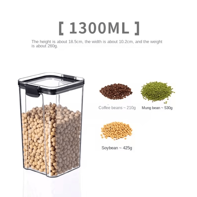 ClearStack Airtight Food Storage Containers 5Piece Stackable Pantry Storage Set For Grains Snacks 10