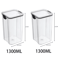 ClearStack Airtight Food Storage Containers 5Piece Stackable Pantry Storage Set For Grains Snacks 11