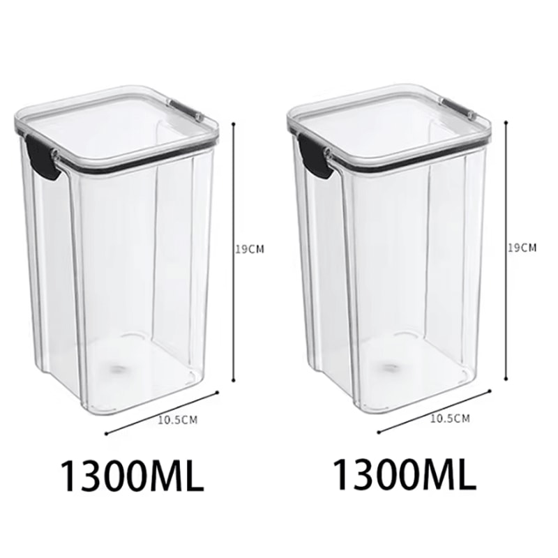 ClearStack Airtight Food Storage Containers 5Piece Stackable Pantry Storage Set For Grains Snacks 11