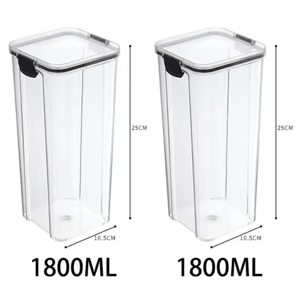 ClearStack Airtight Food Storage Containers 5Piece Stackable Pantry Storage Set For Grains Snacks 13