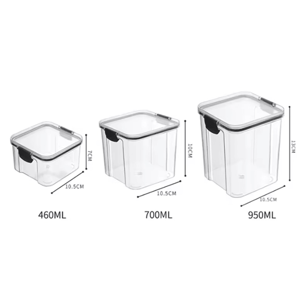 ClearStack Airtight Food Storage Containers 5Piece Stackable Pantry Storage Set For Grains Snacks 14