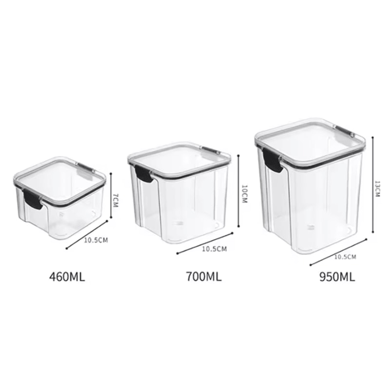 ClearStack Airtight Food Storage Containers 5Piece Stackable Pantry Storage Set For Grains Snacks 14