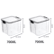 ClearStack Airtight Food Storage Containers 5Piece Stackable Pantry Storage Set For Grains Snacks 5