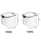 ClearStack Airtight Food Storage Containers 5Piece Stackable Pantry Storage Set For Grains Snacks 5