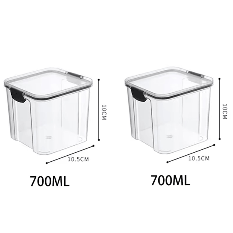 ClearStack Airtight Food Storage Containers 5Piece Stackable Pantry Storage Set For Grains Snacks 5