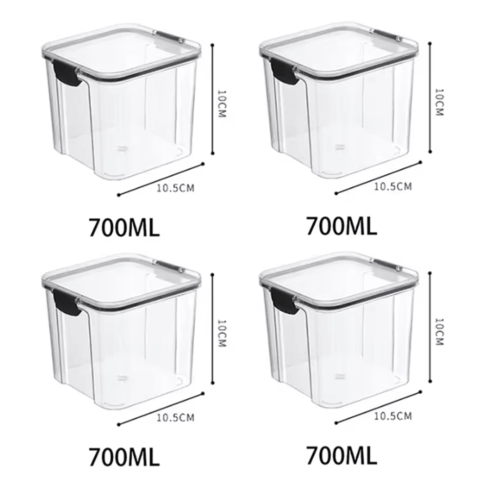 ClearStack Airtight Food Storage Containers 5Piece Stackable Pantry Storage Set For Grains Snacks 6