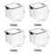 ClearStack Airtight Food Storage Containers 5Piece Stackable Pantry Storage Set For Grains Snacks 6