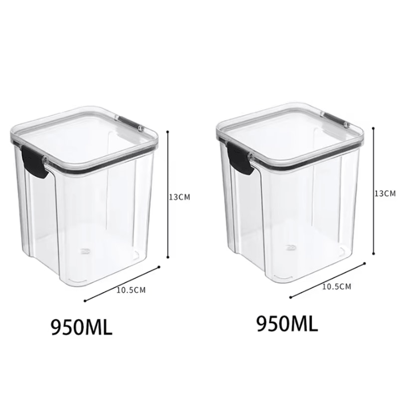 ClearStack Airtight Food Storage Containers 5Piece Stackable Pantry Storage Set For Grains Snacks 8