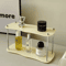 CrystalTier Acrylic Makeup Organizer Rack Modern Desktop Cosmetic Storage Shelf For Perfumes Skinc 3