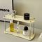 CrystalTier Acrylic Makeup Organizer Rack Modern Desktop Cosmetic Storage Shelf For Perfumes Skinc 3