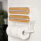 WrapEase 3in1 Wall Mounted Wrap Dispenser Plastic Wrap Cutter Paper Towel Holder For Foil Cling F 7