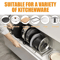 SteelFlex Expandable Kitchen Cabinet Organizer Adjustable Cookware Storage Rack With 6 Shelves For 1