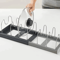 SteelFlex Expandable Kitchen Cabinet Organizer Adjustable Cookware Storage Rack With 6 Shelves For 2