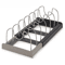 SteelFlex Expandable Kitchen Cabinet Organizer Adjustable Cookware Storage Rack With 6 Shelves For 3