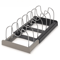 SteelFlex Expandable Kitchen Cabinet Organizer Adjustable Cookware Storage Rack With 6 Shelves For 3