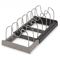 SteelFlex Expandable Kitchen Cabinet Organizer Adjustable Cookware Storage Rack With 6 Shelves For 4
