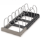 SteelFlex Expandable Kitchen Cabinet Organizer Adjustable Cookware Storage Rack With 6 Shelves For 4